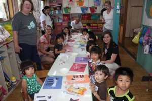 Visiting the Christian kindergarten in Sakata. 