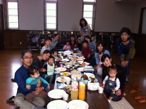 Our playgroup (the man holding Logan is our new pastor). 